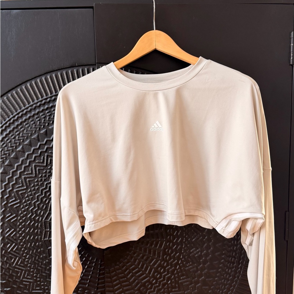 Adidas Women's Beige Crop Top